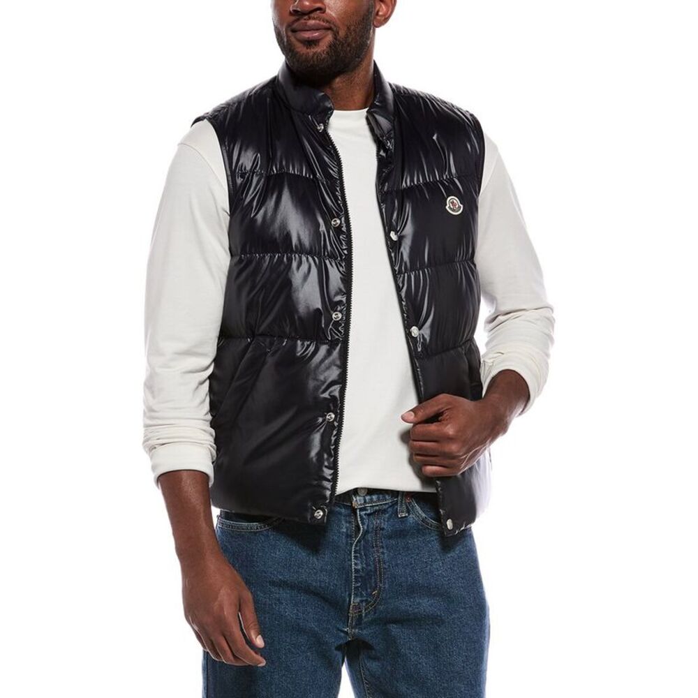 Moncler Mens Restigo Vest, Blue
